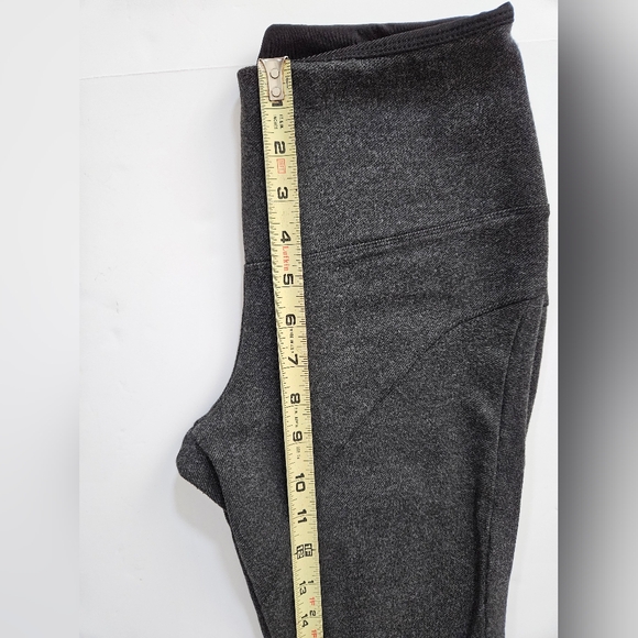 Lysse twill knit ponte seamed legging tummy control waistband dark gray small - Picture 10 of 12